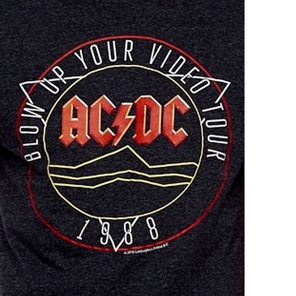 AC/DC Blow Up Your Video Tour 1988 metal rock Official T-Shirt 2XL XXL B&T NWT - Picture 2 of 2